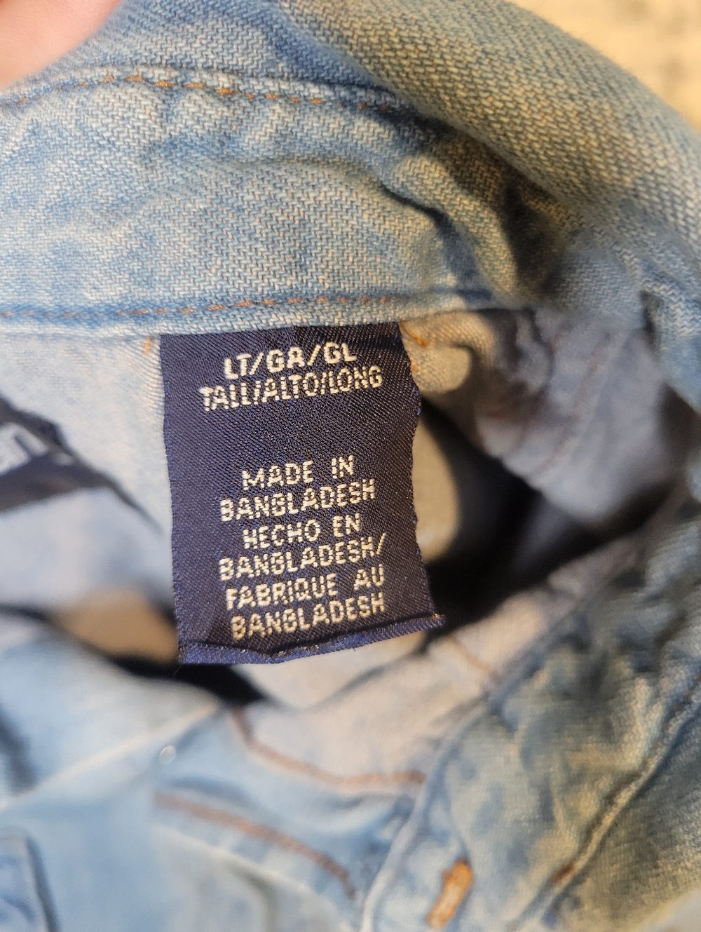 Wrangler Light Blue Denim Western Button-Down Shirt - Picture 2 of 3